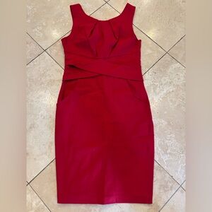 Teeze Me Bold Red Midi Dress